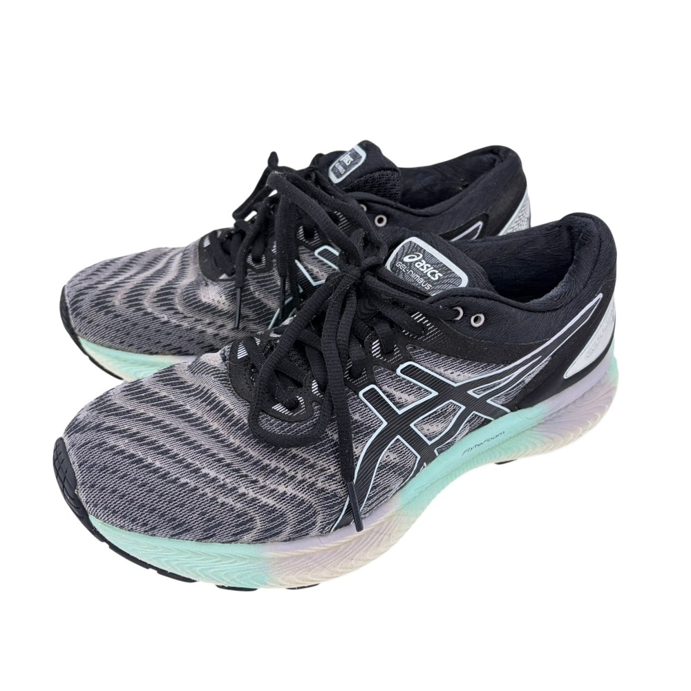 ASICS GEL‑Nimbus Lite Black Gray W8‎ Running Shoes Gradient Mint Cushioned